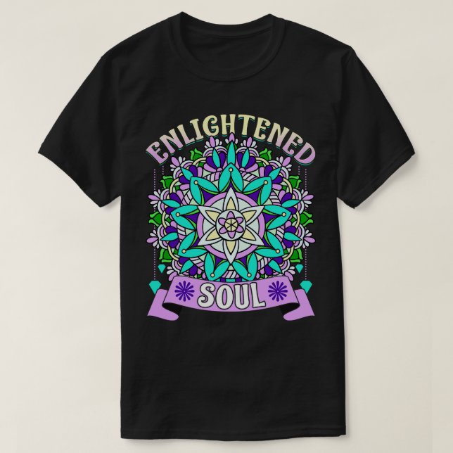 Upplyst Soul Spirit Spirituality Mandala Zen D T Shirt (Design framsida)