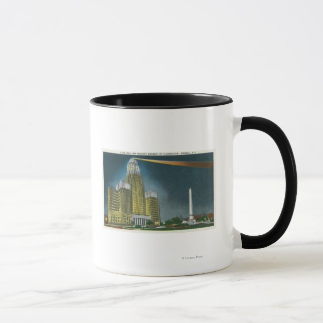 Upplyst stadshusvy mugg (Höger)