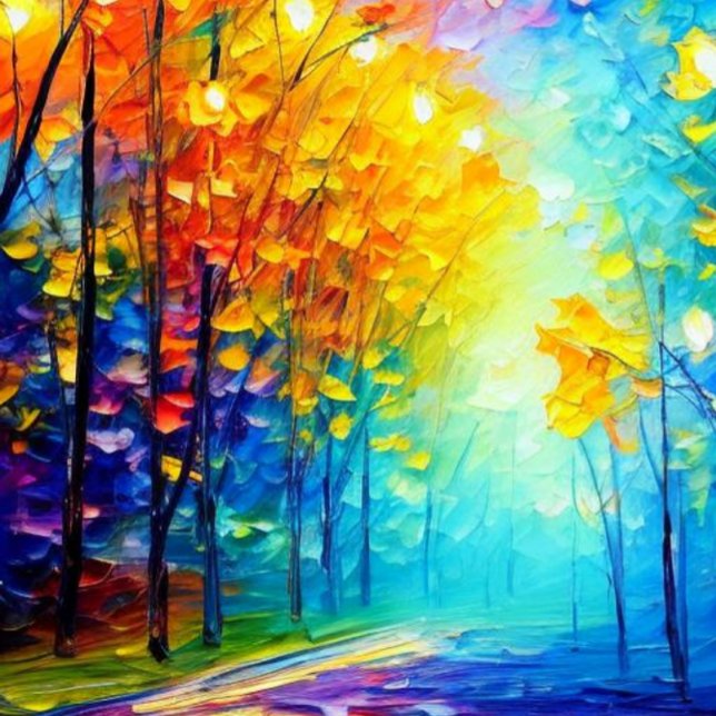 Upplyst Väg Canvastryck (Skapare uppladdad)