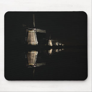 Upplyst windmills på nattmousepad musmatta