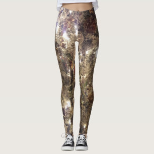 Upplysta balar från Julgran i silver Leggings