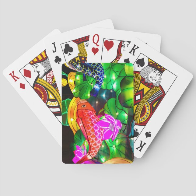 Upplysta Koi Casinokort (Baksidan)