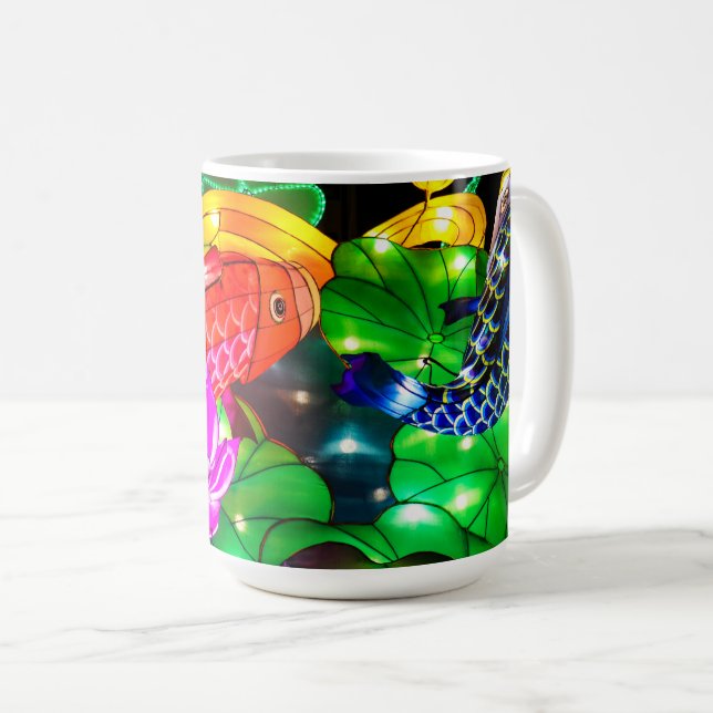 Upplysta Koi Kaffemugg (Framsida höger)