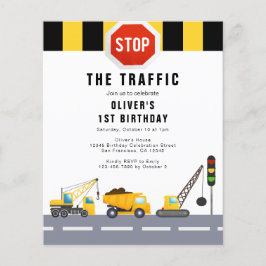 Uppmaning 1:a födelsedag i Lastbil vid byggandet a