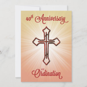 Uppmaning 40-årsdagen för ordination, Ruby Cr Inbjudningar