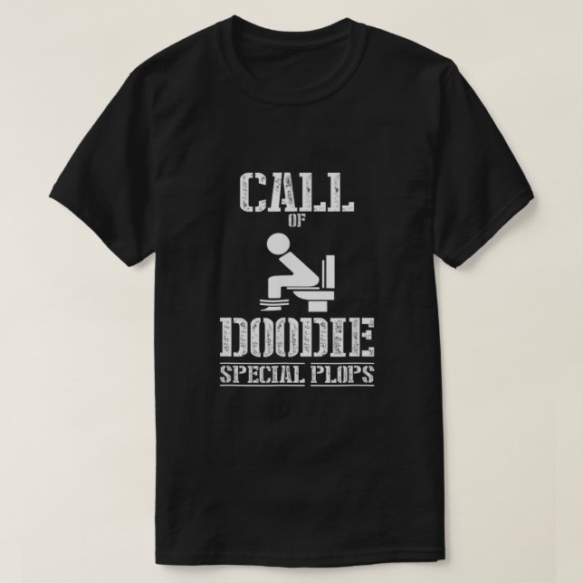 Uppmaning av Doodie Speciell Plops Duty Tee (Design framsida)