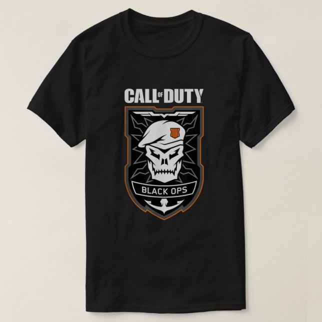 Uppmaning av Duty Black Ops 4 Badge T Shirt (Design framsida)