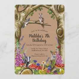 Uppmaning av skog till skogarna på trädsdjur inbjudningar