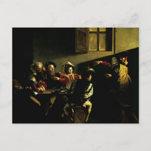 Uppmaning av St Matthew av Caravaggio Postcard Vykort