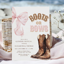 Uppmaning för Boots eller Bows Gender Reveal