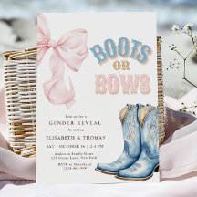 Uppmaning för Boots eller Bows Gender Reveal