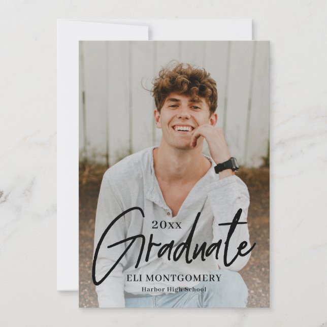 Uppmaning för Ord Editable Färg Studenten Inbjudningar (Framsida)