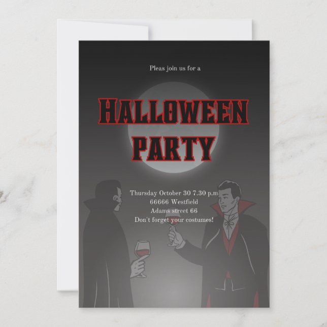 Uppmaning Halloween Inbjudningar (Framsida)