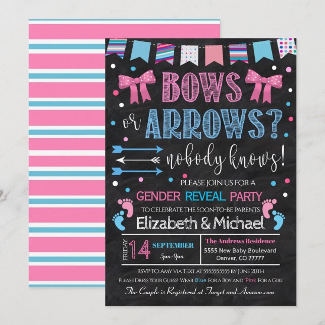 Uppmaning om att visa rader eller Gender Inbjudningar (Fram/baksida)