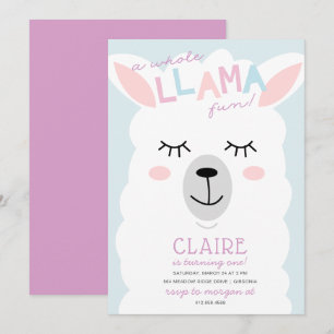 Uppmaning till Alperna Birthday i Llama-Roligten Inbjudningar