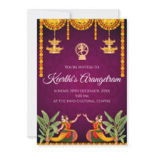 Uppmaning till Arangetram inbjudan & Bharatnatyam