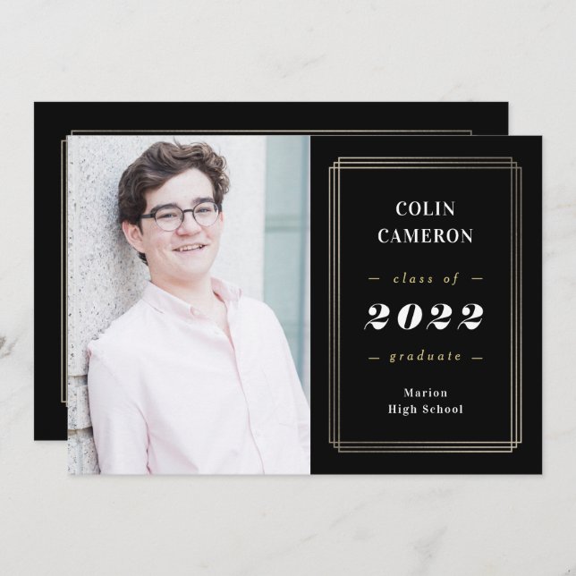 Uppmaning till avisering från Hip Gräns Studenten Inbjudningar (Fram/baksida)