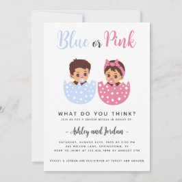 Uppmaning till baby Gender för uppvisning av krack Inbjudningar