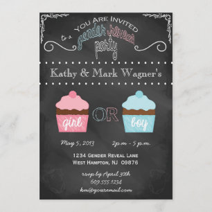 Uppmaning till Baby Gender Reveal Inbjudan i krets