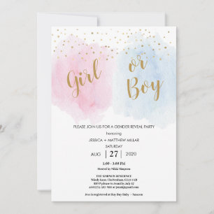 Uppmaning till Baby Gender Reveal Inbjudningar