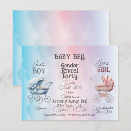 Uppmaning till Baby Gender-visning Inbjudningar
