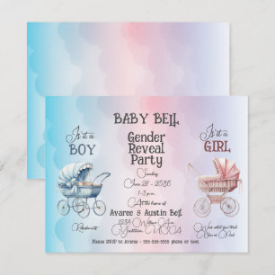 Uppmaning till Baby Gender-visning Inbjudningar