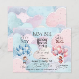 Uppmaning till Baby Gender-visning Inbjudningar
