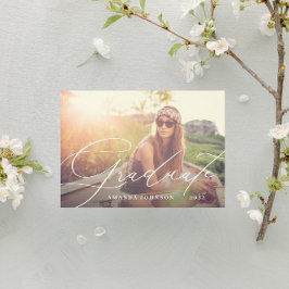 Uppmaning till Big Student Script Photo Studenten Inbjudningar