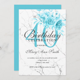 Uppmaning till Blommigt 40:e födelsedagen Party Ma Inbjudningar