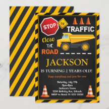 Uppmaning till bygget Lastbil Barns födelsedag