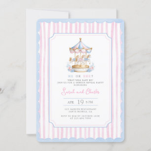 Uppmaning till Carousel Gender Reveal Inbjudningar