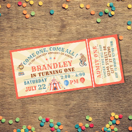 Uppmaning till Circus Carnival Biljett födelsedag