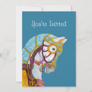 Uppmaning till Clara Carousel Horse Inbjudningar