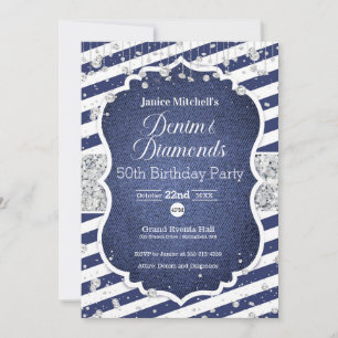 Uppmaning till Denim och Diamonds födelsedag Kort