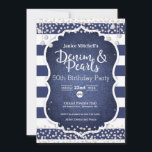 Uppmaning till Denim och Pearls Birthday Kort<br><div class="desc">Denna inbjudan gäller denim och pärlor party. Perfekt för födelsedagar,  politiska händelser och pension</div>