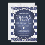 Uppmaning till Denim och Pearls Birthday Kort<br><div class="desc">Denna inbjudan gäller denim och pärlor party. Perfekt för födelsedagar,  politiska händelser och pension</div>