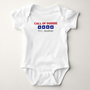 Uppmaning till Doodie US-militären Théed Baby Body T Shirt