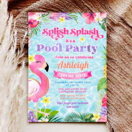 Uppmaning till födelsedagen i Tropical Girly Bassä Inbjudningar