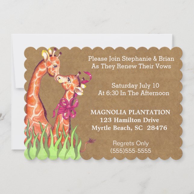 Uppmaning till förnyelse av bröllop inbjudningar (Framsida)