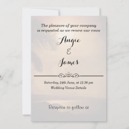 Uppmaning till förnyelse av parentes Sunset Bröllo Inbjudningar