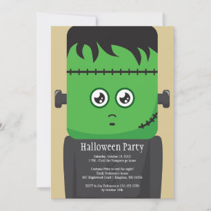 Uppmaning till Frankenstein Halloween fest Inbjudningar