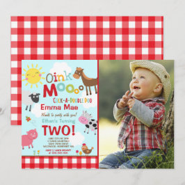 Uppmaning till gårdsektigdagen Gamla MacDonald Far Inbjudningar