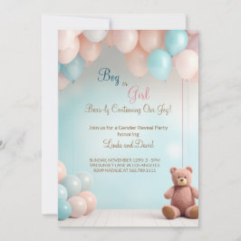 Uppmaning till Gender av jocklek eller Nalle Inbjudningar