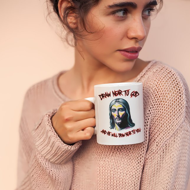 Uppmaning till gudomliga: Rita nära Gud Kaffemugg (Skapare uppladdad)