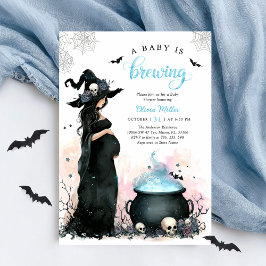 Uppmaning till Halloween Baby Shower Witch Inbjudningar
