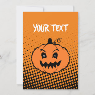 Uppmaning till Halloween-skräck-Pumpkin-radienter Inbjudningar