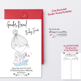 Uppmaning till Hand plockade Gender-visning Inbjudningar