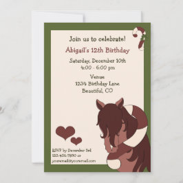 Uppmaning till häst och Candy cane Helgdag på föde Inbjudningar