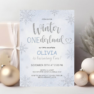 Uppmaning till höstdagen i Onederland Snöflingor Inbjudningar