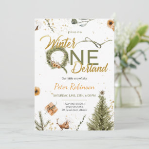Uppmaning till höstdagen i Winter Onederland Inbjudningar